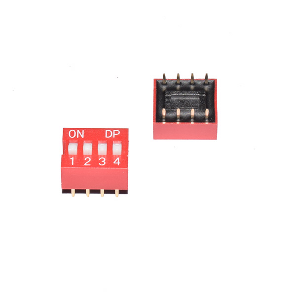 50Pcs Slide Type Switch Module 2.54mm 4-Bit 4 Position Way DIP Red Pitch